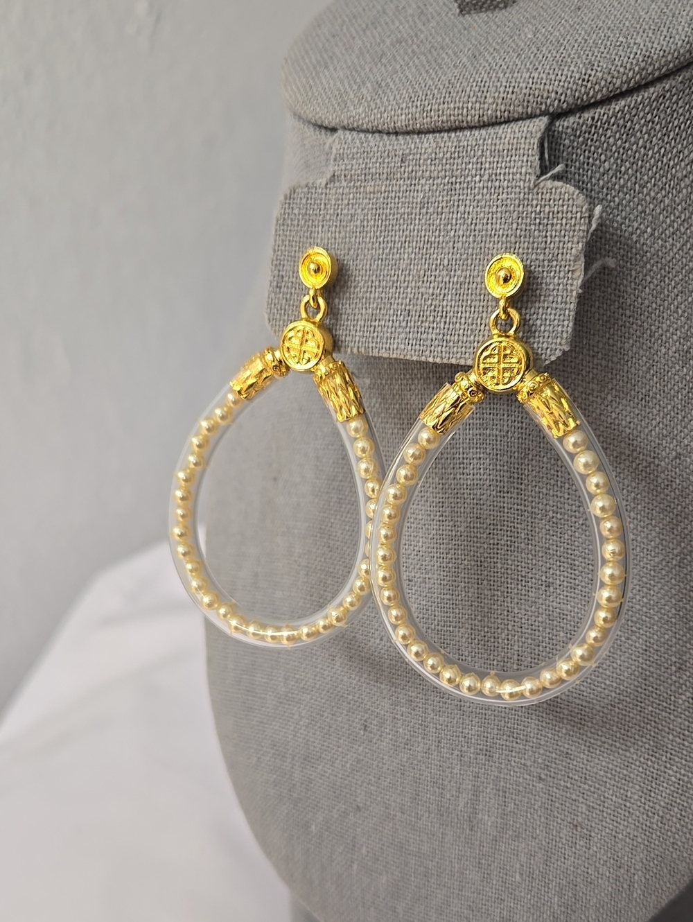 Budha All Weathers Beads Womens Earrings . Color Baby Pearl. (NOT Budhagirls) - Picture 6 of 8